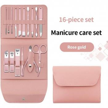 Roestvrijstalen Manicure‑En Pedicure‑Set 16 Functies