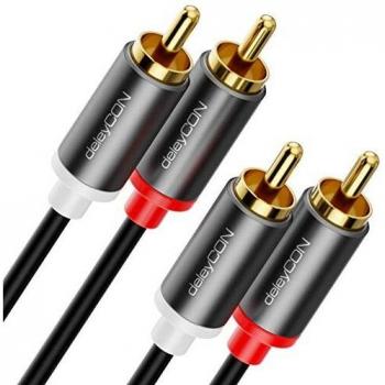 DeleyCON 5m Cinch Kabel RCA für Heimkino und Stereoanlage