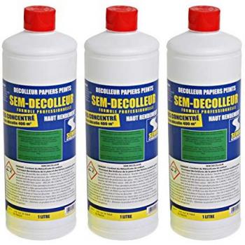 Pack de 3 flacons de Sem-Décolleur pour décollage de papiers peints