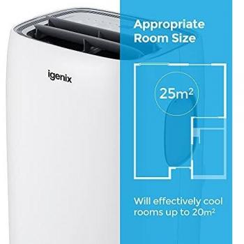 IGENIX 12000 Btu 4-in-1 Portable Air Conditioner White
