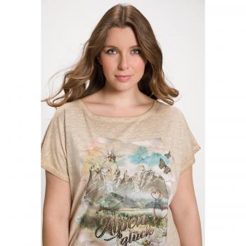 Maglia Tracht Beige Donna Taglia 56/58 in Cotone