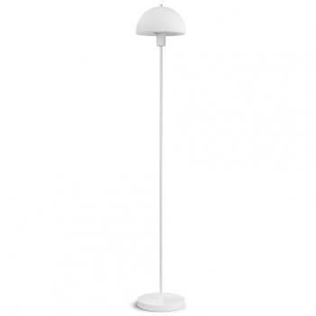 Vienda 125 cm Stehlampe (Herstal) – Weiß, Opalglas, Einschaltkabel E14