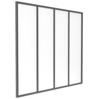 Cristalera “Bayview” Negra: 120 x 105 cm – Estructura de Aluminio y Vidrio Esmerilado