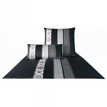 JOOP! Mako-Satin Bettwäsche Ornament Streifen 2-teilig Baumwolle