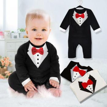 Infant Boy Bowtie Jumpsuit 0-36 Months