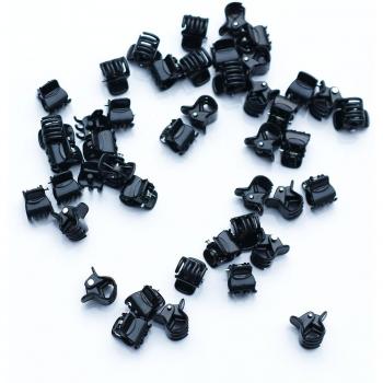 100PCS Cute Black Plastic Hair Clips