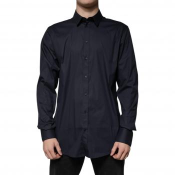 D&G Dark Gray Silk Gold Dress Shirt (Pre‑Owned) – XS