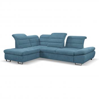 WÜRCHES Ecksofa WERK2 Roma L‑Form – Blau, 284 × 105 × 217 cm, 95 % Poly/5 % Nylon