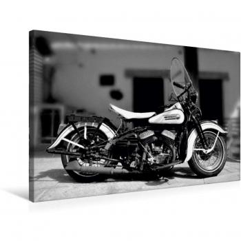 Calvendo Harley Davidson Canvas Druck – WLA 750 schwarz/weiß 75 cm x 50 cm