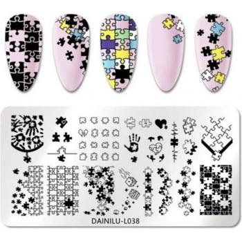 Plaque d'estampage à motifs pour ongles en acier inoxydable