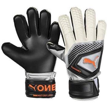 Puma One Protect 3 Jr. Handschuhe – Black/Silver/White/Shocking Orange