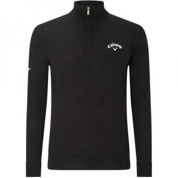 Callaway Golf Herren Pullover 1/4 Blended Merino, schwarz, XL