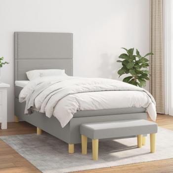 Vidaxl Boxspringbett Hellgrau 80x200 cm inkl. Matratze