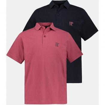 Men's Plus Size Cotton Polo Shirts, 2 Pack, Pink, Size L, JP1880