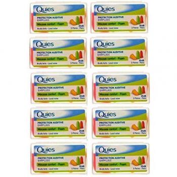 Quies Soft Foam Ear Plugs 3 Pack