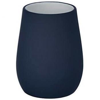 Zahnpflegebecher Wenko – Blau matt, 8,5 × 17 cm, Keramik