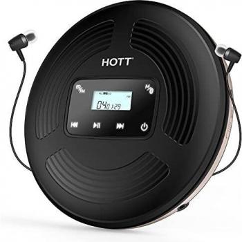 HOTT CD903TF Bluetooth-CD-Player mit FM-Transmitter und Touch-Bedienung
