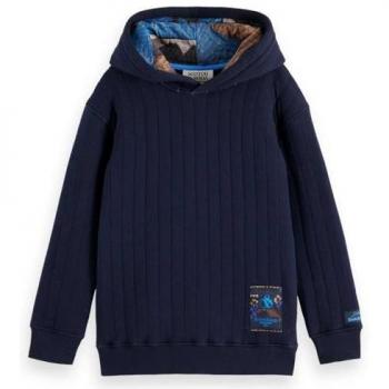 Scotch & Soda Sky Captain Quilt Patchwork Hoodie Boys 12 Years Old