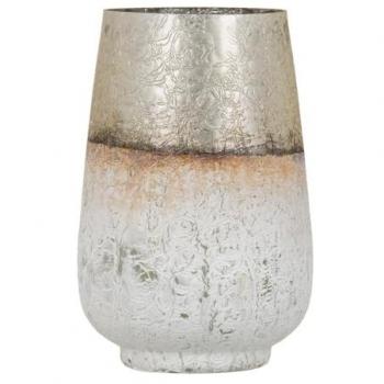 Vase aus Kristall in Gold und Weiß 17 x 17 x 25 cm