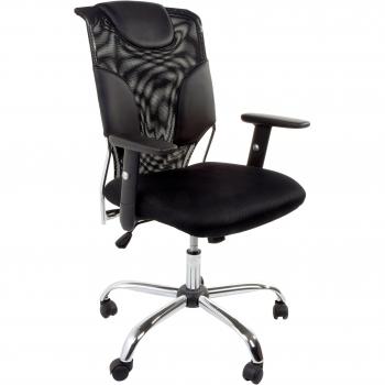 Tomasucci Sedia Ufficio Nero in Microfibra con Struttura Metallo Mod. Fashion