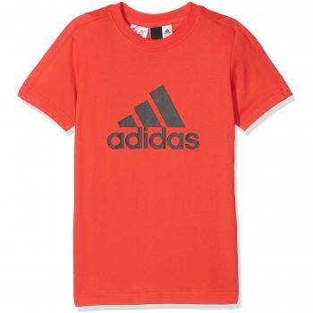 Adidas Jungen-Lauftee mit Logo – 152, Rot/Schwarz, HD