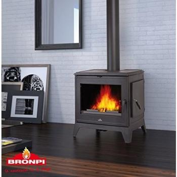 Estufa de fundición con puerta lateral Bronpi Derby 14Kw