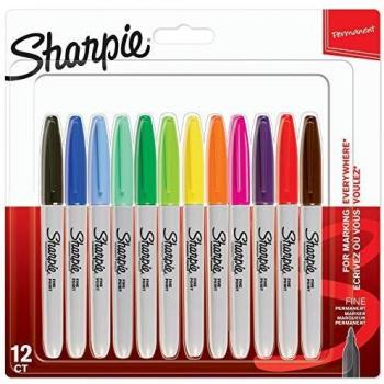 Sharpie FINE Permanent Marker, 12er Set in verschiedenen Farben