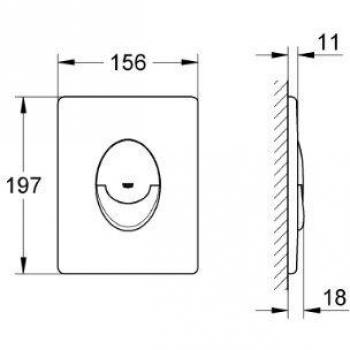 Pulsador Start Blanco Mate para Cisterna WC Suspendido Grohe
