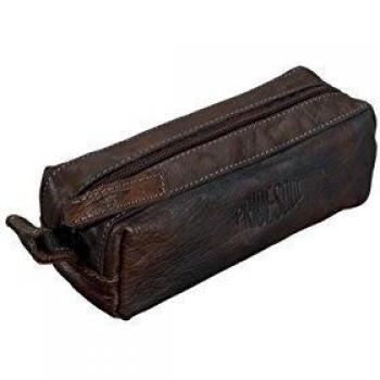 Pride & Soul Schlamperrolle, 20 x 7 x 8 cm, Leder, graubraun