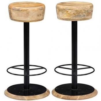 Tabourets de Pub en Bois de Manguier