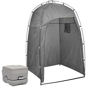 VidaXL Tragbare Toilette für Wohnmobile und Caravan 10+10 L