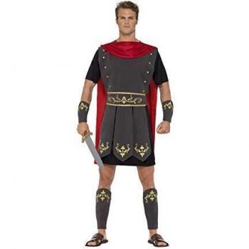 Herren-Römischer Gladiator Kostüm L – Smiffys Schwarz