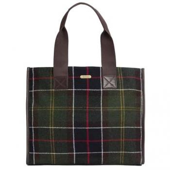 Borsa a Mano Barbour Turnberry Verde Tartan