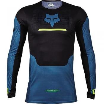 Maillot de motocross FOX Flexair Optical S Bleu Maui