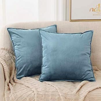 VelvetGlamour Pack of Two 40cm x 40cm Throw Pillowcases
