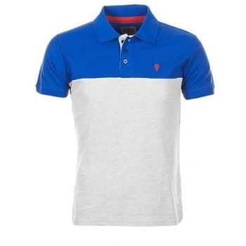 Polo Bambino Degré Celsius Maniche Corte Design Ecaloste Tinta Unità Grigio