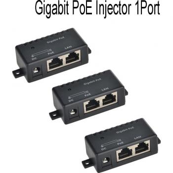 Wall Mount Gigabit PoE Injector 1-Port 12V to 57V DC Input