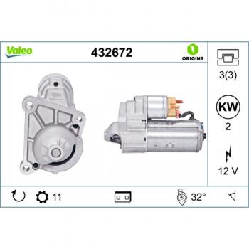 Composant d’origine Valeo 432672 Starter