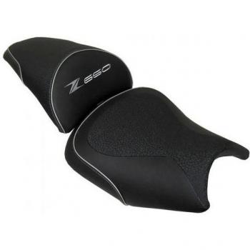 Schwarz/Silber Bagster Sitzbank passend zu Kawasaki Z650 Ready