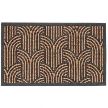 Tapis de Sol Art Déco en Coco et Caoutchouc