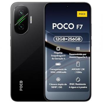 POCO F7 Black 12/512 GB Dual SIM con batería 6500 mAh y Hypercharge 90W