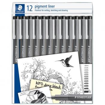 Astuccio 12 Pigment Liner Staedtler
