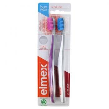 ELMEX Brosse à Dents Ultrasoft Duo – Pack de deux, douceur maximale, tête compacte