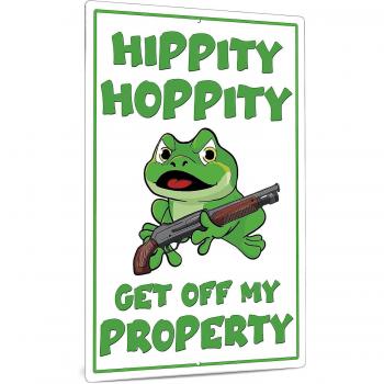 Panneau en Aluminium 12 x 8 pouces Descendez de ma Propriété