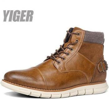 YIGER Large Size Men's Boots