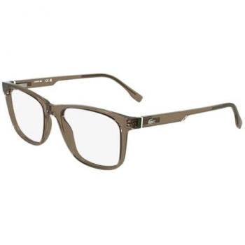 Lacoste L2974 210 Brown Men’s Optical Eyeglasses – Size 53, Bio‑Injection Material