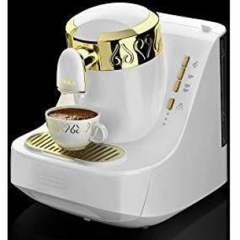 Arzum OK008-W Mocha Maker Gold and White 2-Cup