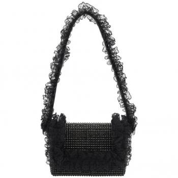 Chic Rhinestone Lace Shoulder Purse