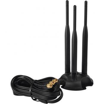 Antena WiFi Superbat RP SMA con Base Magnética 2.4 GHz 5.8 GHz