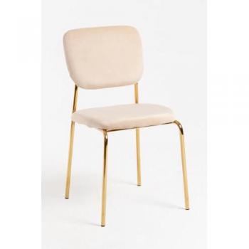 Cadeaux Miguel Silla Selin Golden Terciopelo Beige